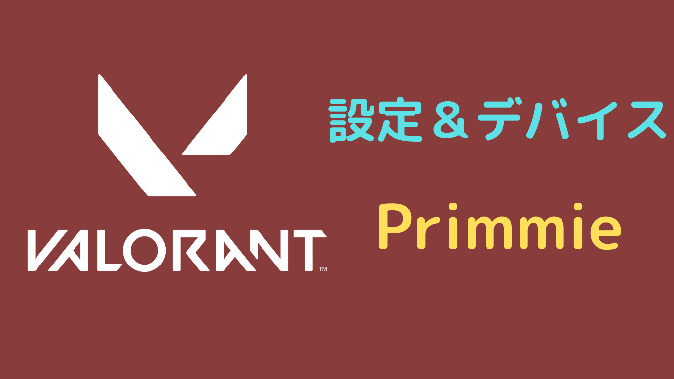 Primmie valorant 設定